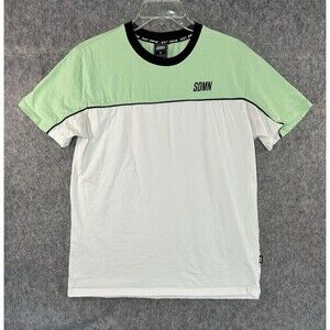 Sideman SDMN Two Tone Green & White Short Sleeve T Shirt Size Medium